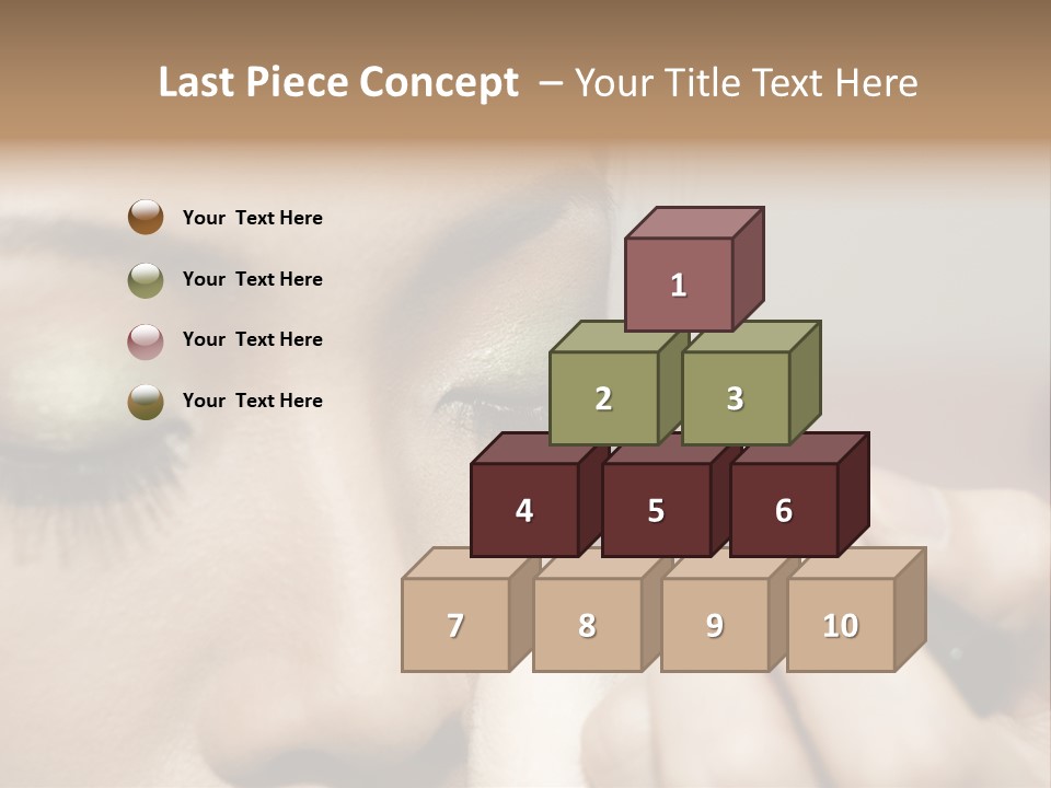 A Young Woman Applying Makeup PowerPoint Template