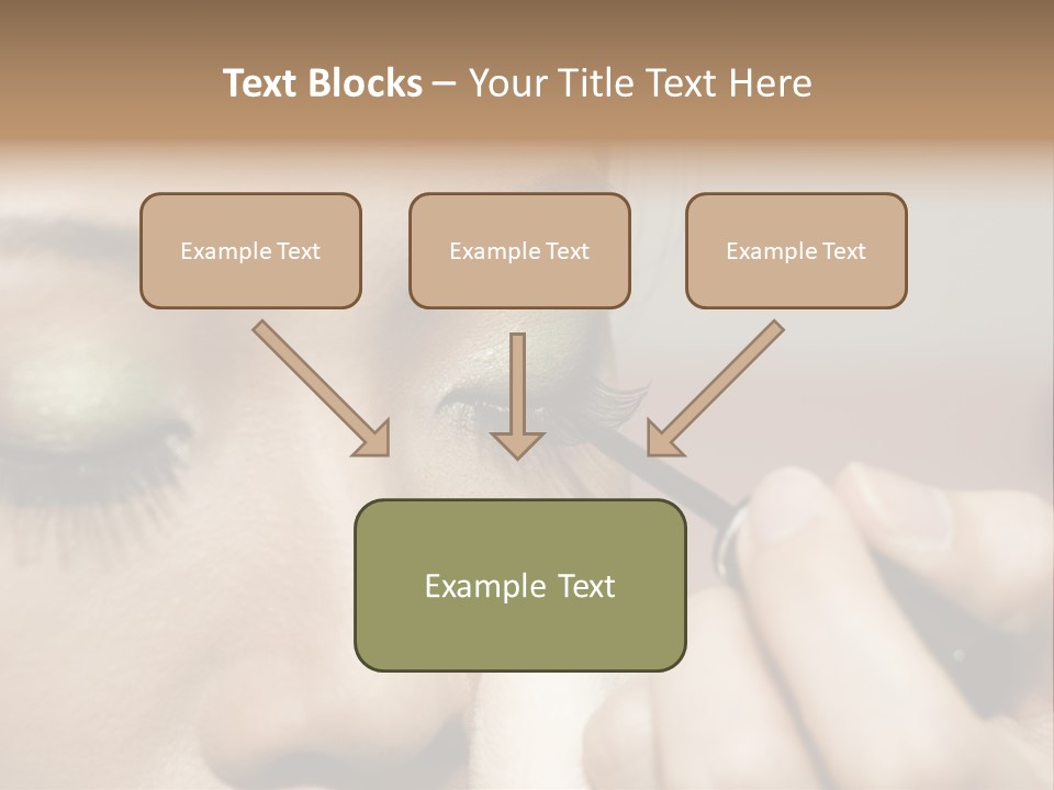 A Young Woman Applying Makeup PowerPoint Template