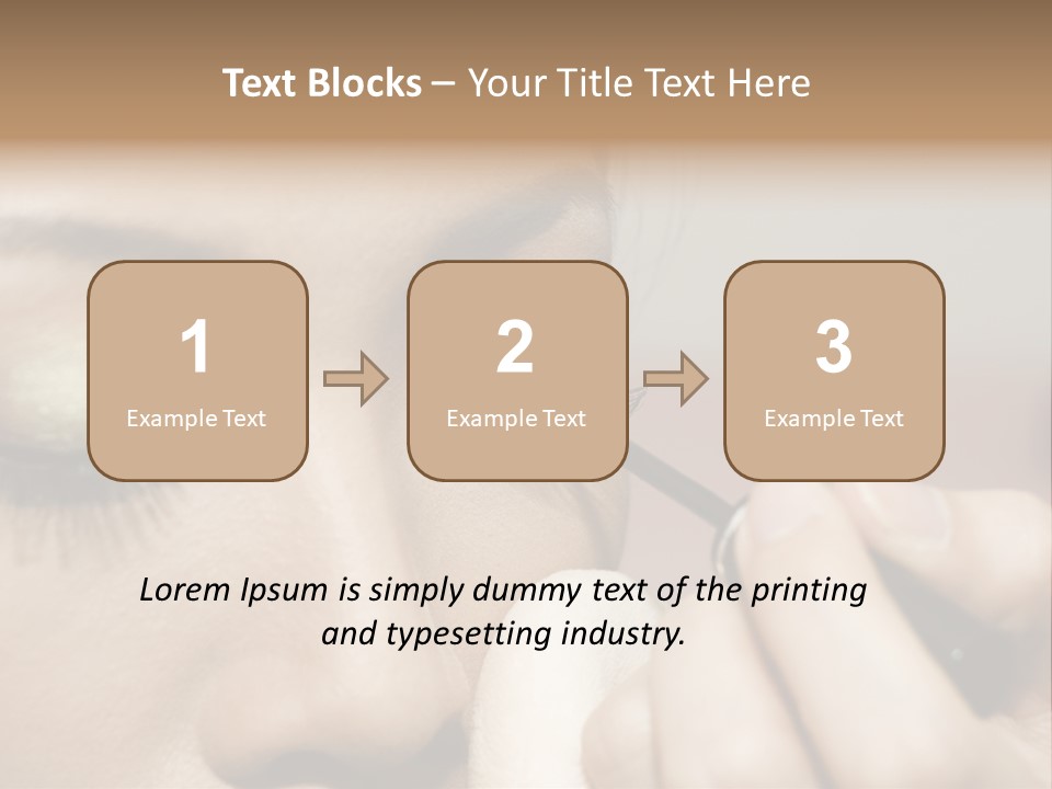 A Young Woman Applying Makeup PowerPoint Template