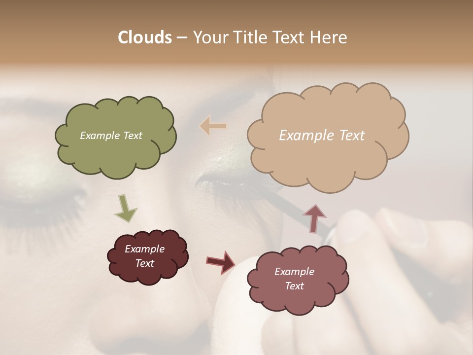 A Young Woman Applying Makeup PowerPoint Template