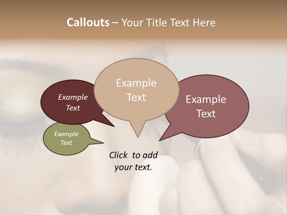A Young Woman Applying Makeup PowerPoint Template
