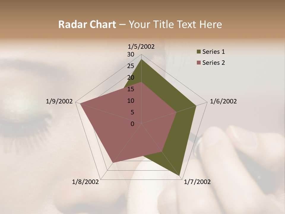 A Young Woman Applying Makeup PowerPoint Template