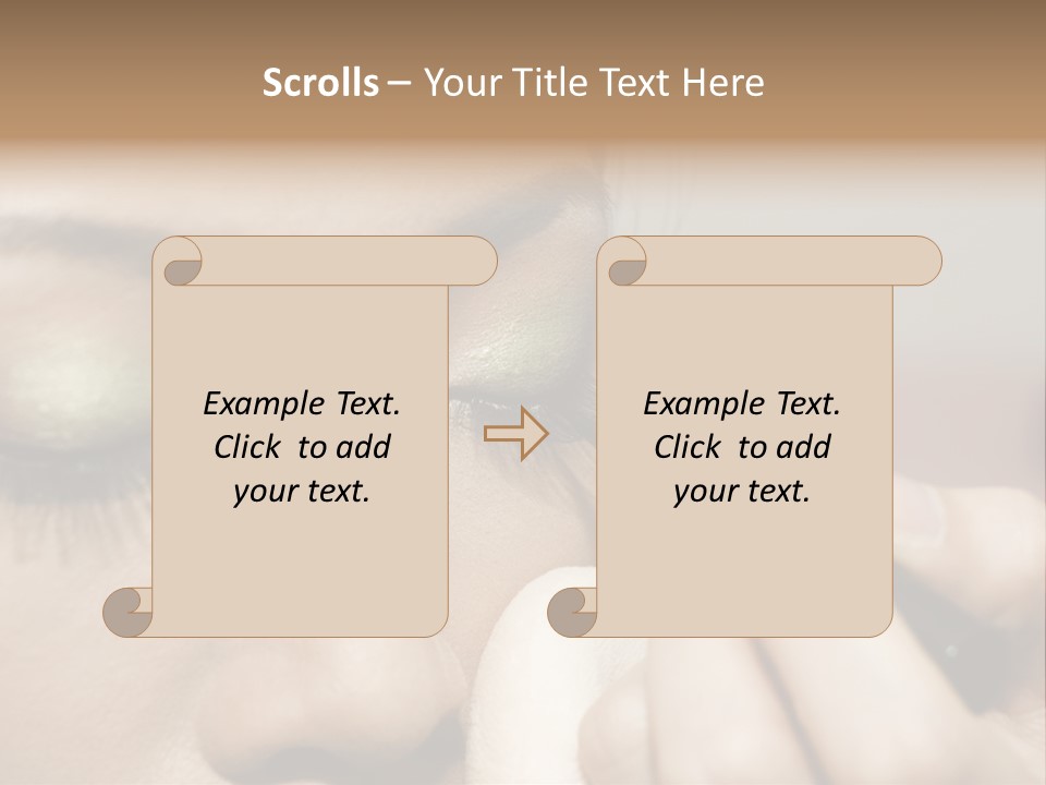 A Young Woman Applying Makeup PowerPoint Template
