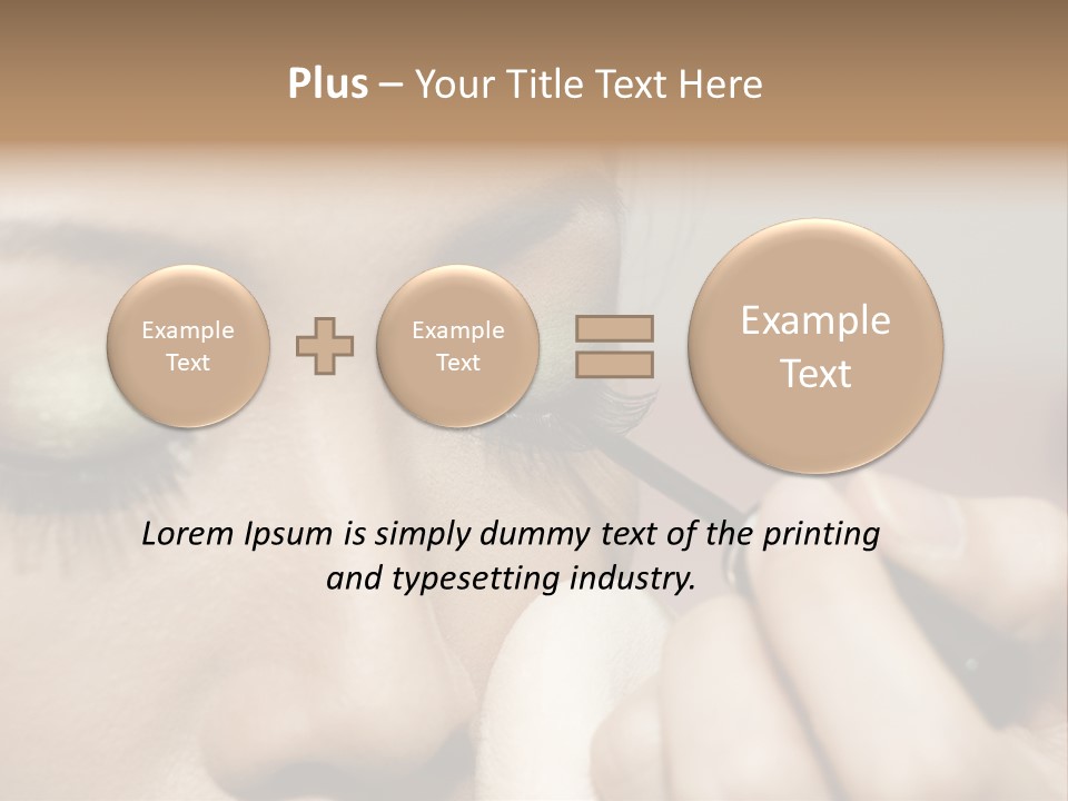 A Young Woman Applying Makeup PowerPoint Template