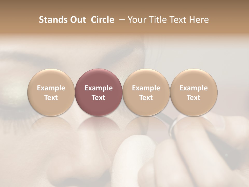 A Young Woman Applying Makeup PowerPoint Template