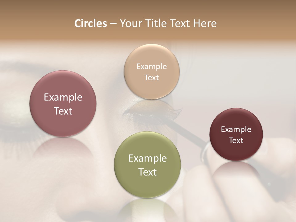 A Young Woman Applying Makeup PowerPoint Template