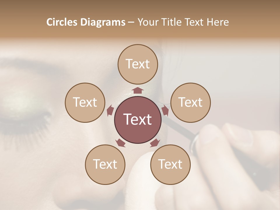 A Young Woman Applying Makeup PowerPoint Template