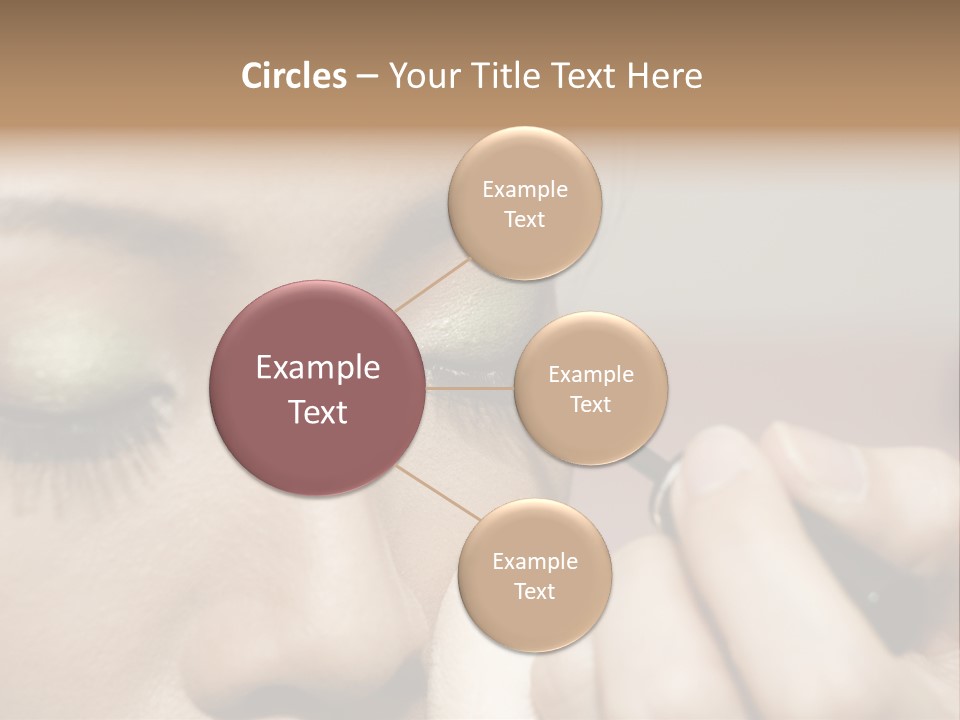 A Young Woman Applying Makeup PowerPoint Template