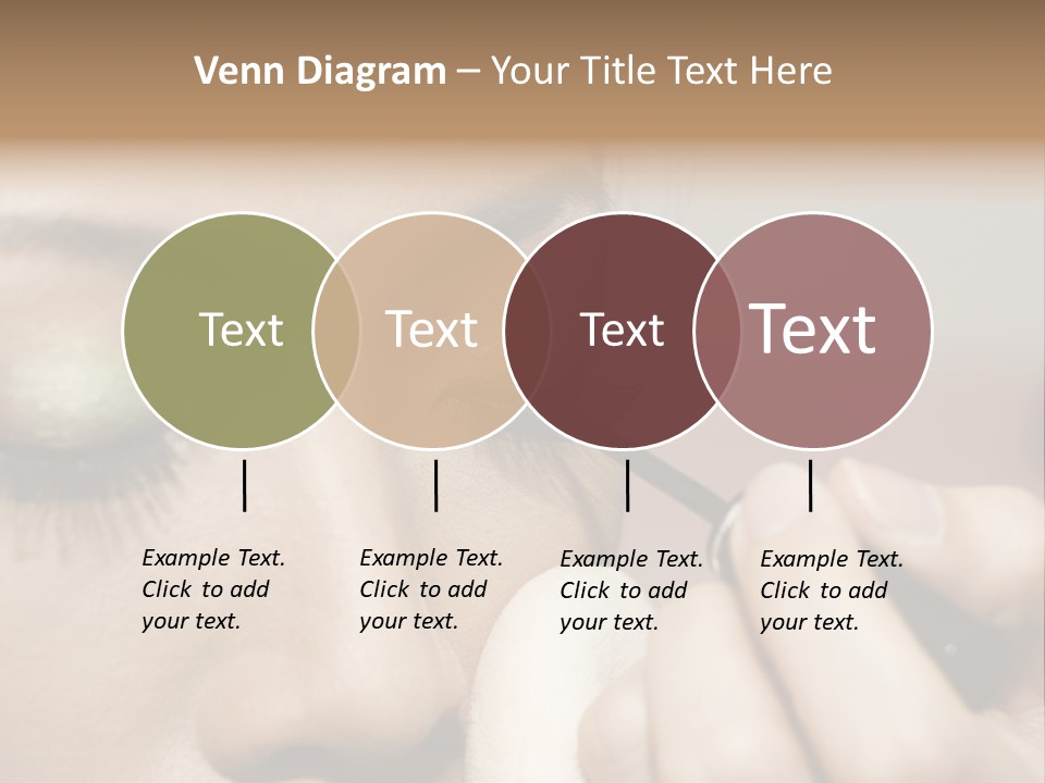 A Young Woman Applying Makeup PowerPoint Template