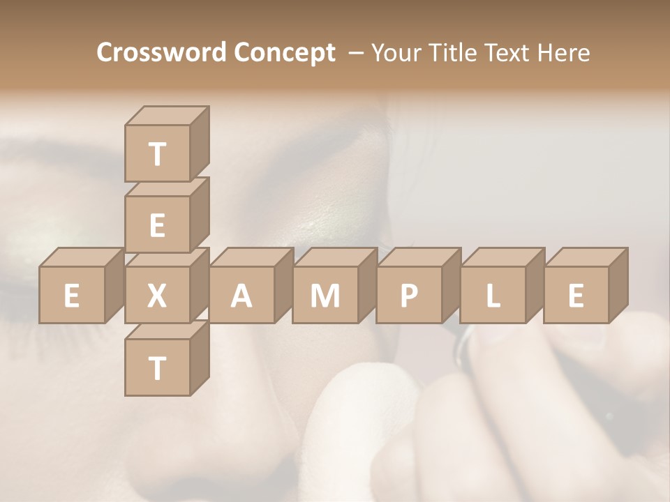 A Young Woman Applying Makeup PowerPoint Template