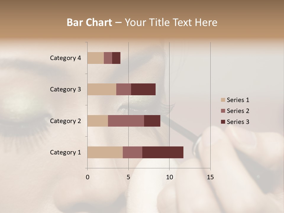 A Young Woman Applying Makeup PowerPoint Template