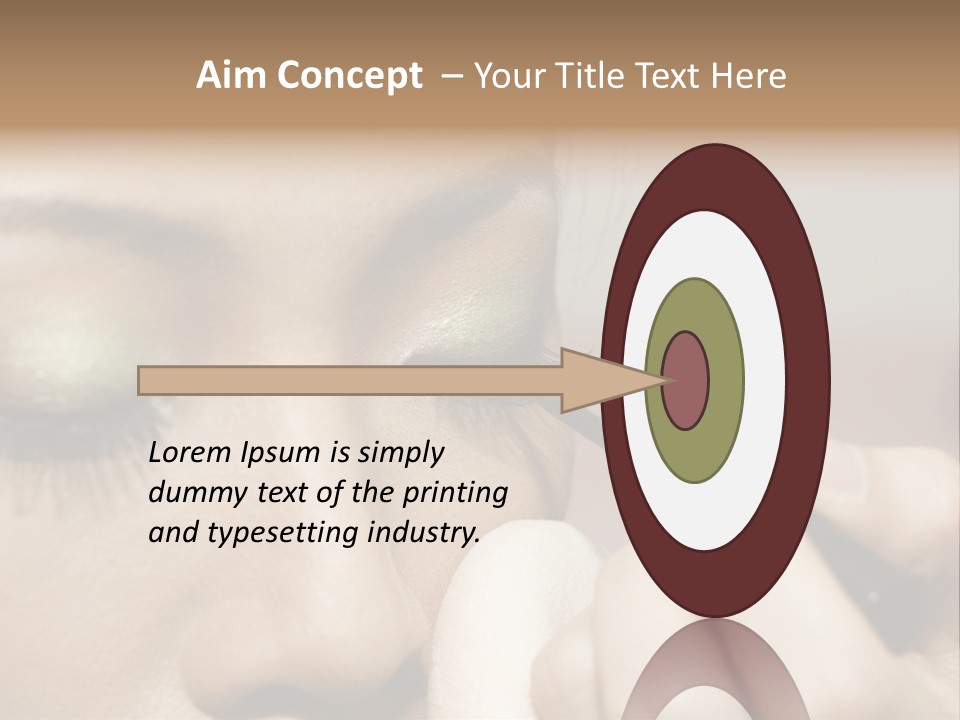 A Young Woman Applying Makeup PowerPoint Template