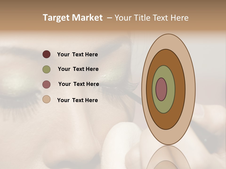 A Young Woman Applying Makeup PowerPoint Template