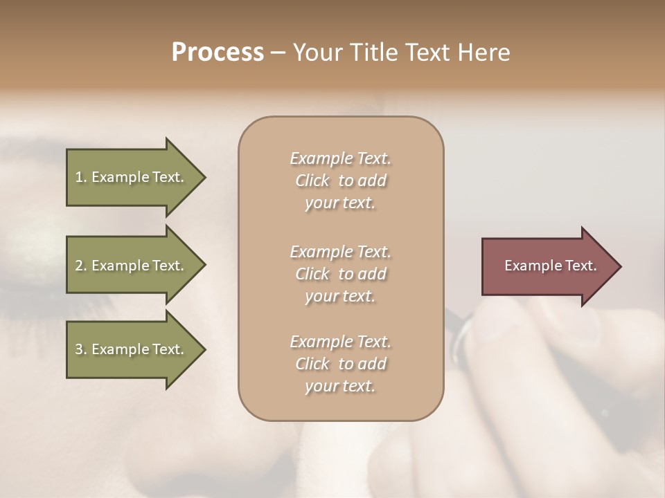 A Young Woman Applying Makeup PowerPoint Template