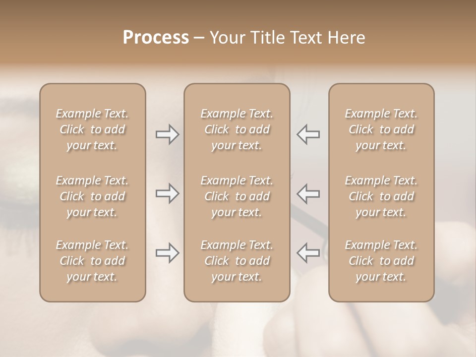 A Young Woman Applying Makeup PowerPoint Template