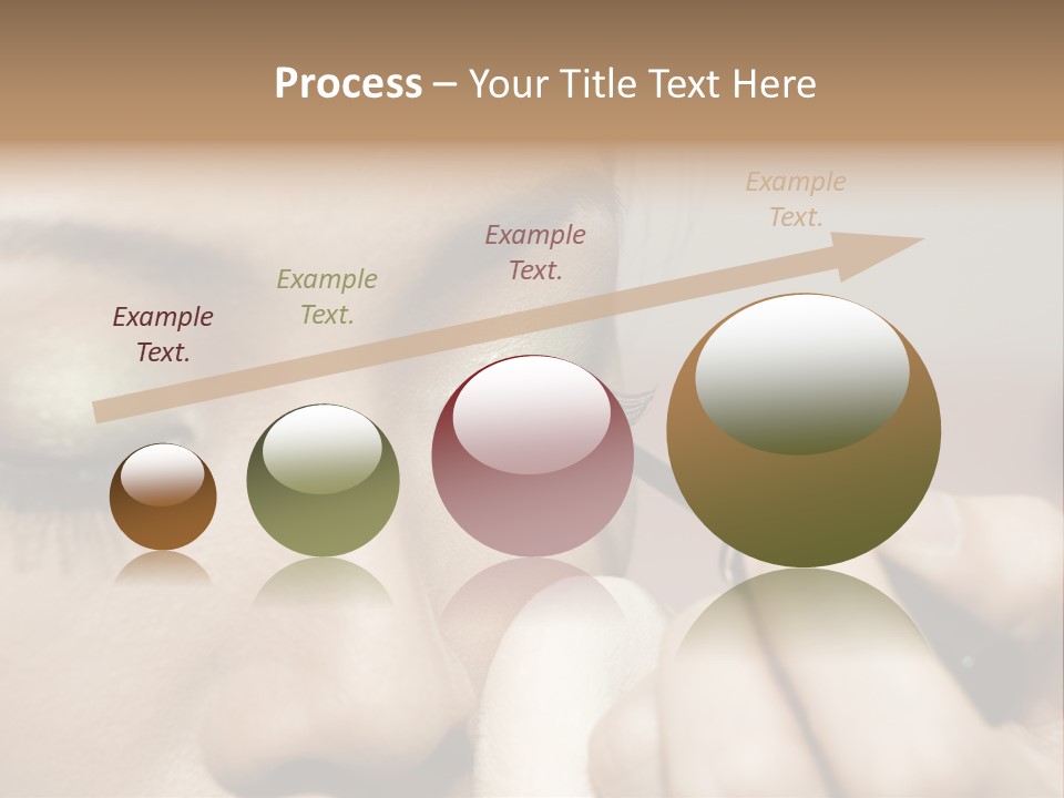 A Young Woman Applying Makeup PowerPoint Template