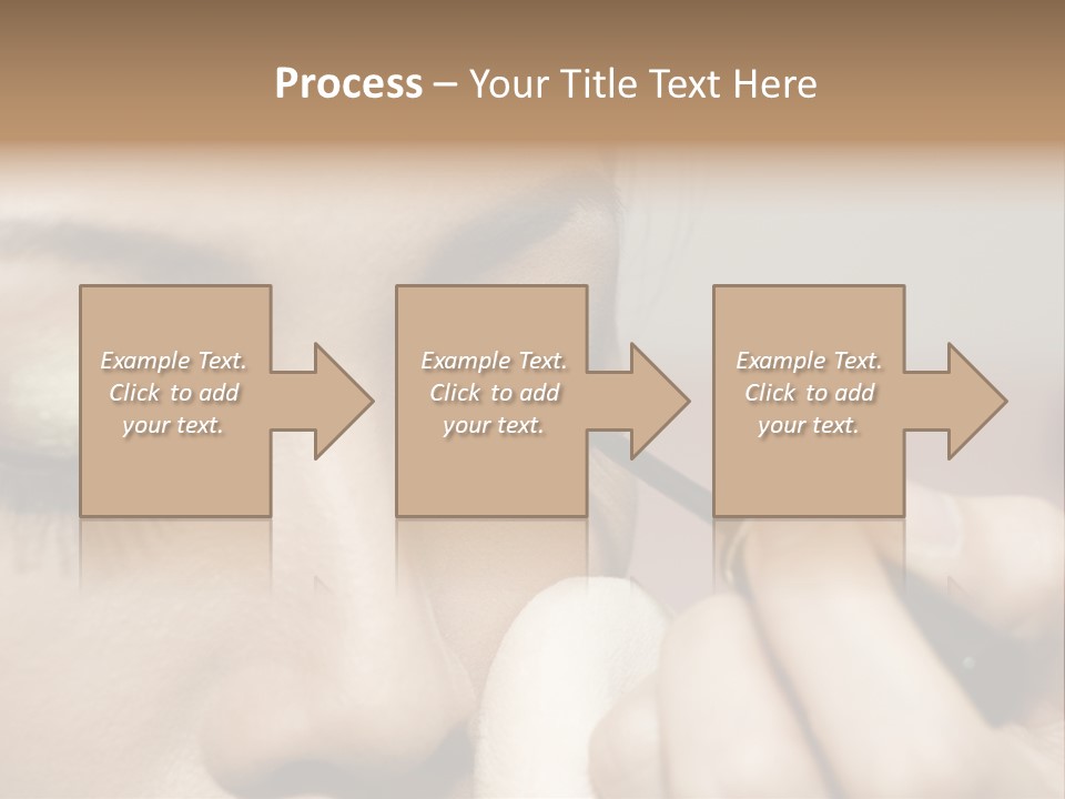 A Young Woman Applying Makeup PowerPoint Template