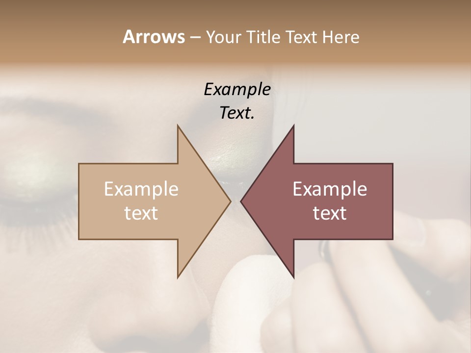 A Young Woman Applying Makeup PowerPoint Template