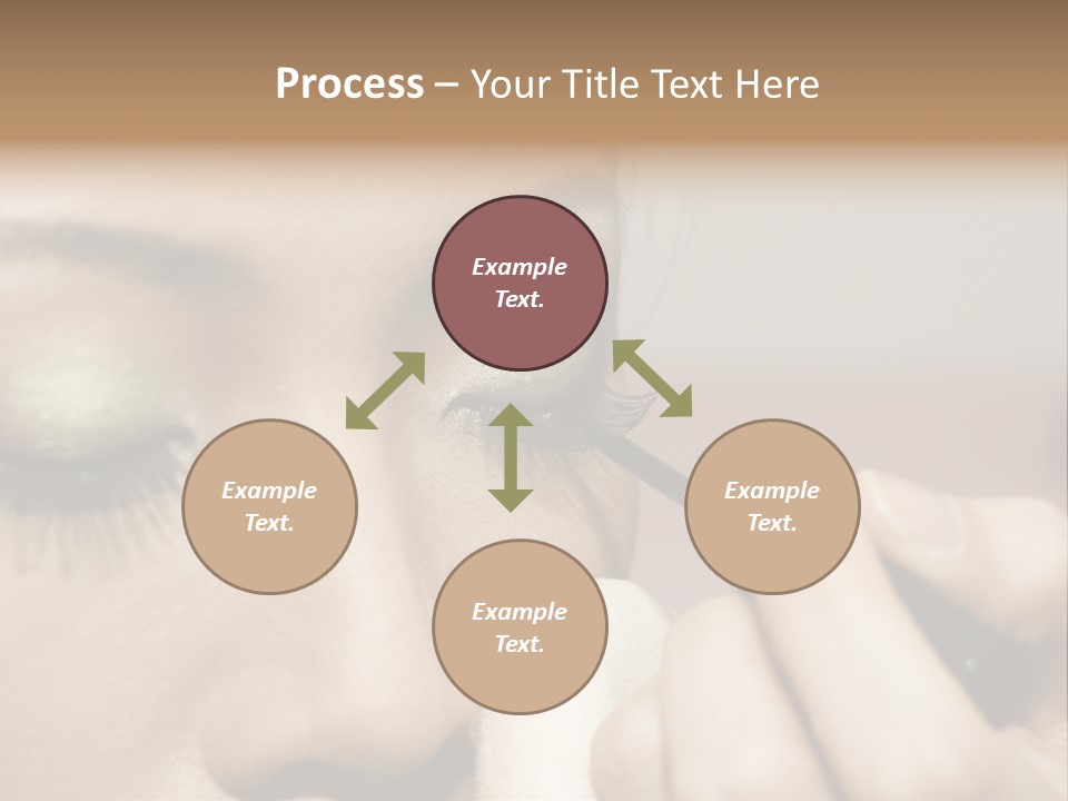 A Young Woman Applying Makeup PowerPoint Template