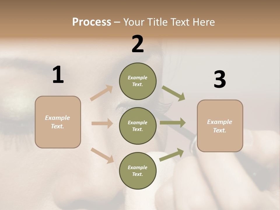 A Young Woman Applying Makeup PowerPoint Template
