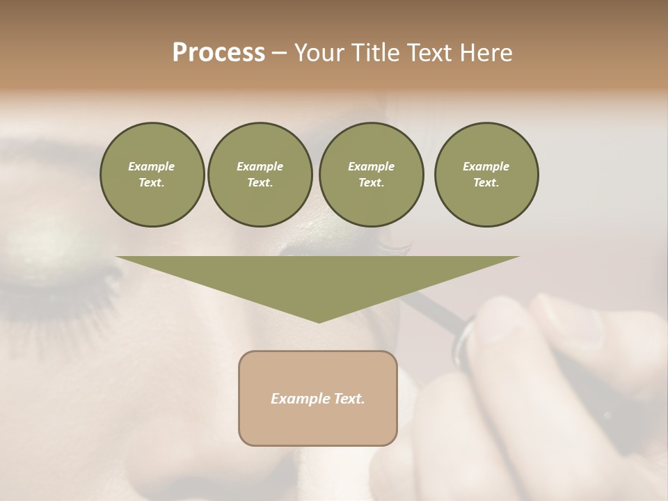 A Young Woman Applying Makeup PowerPoint Template