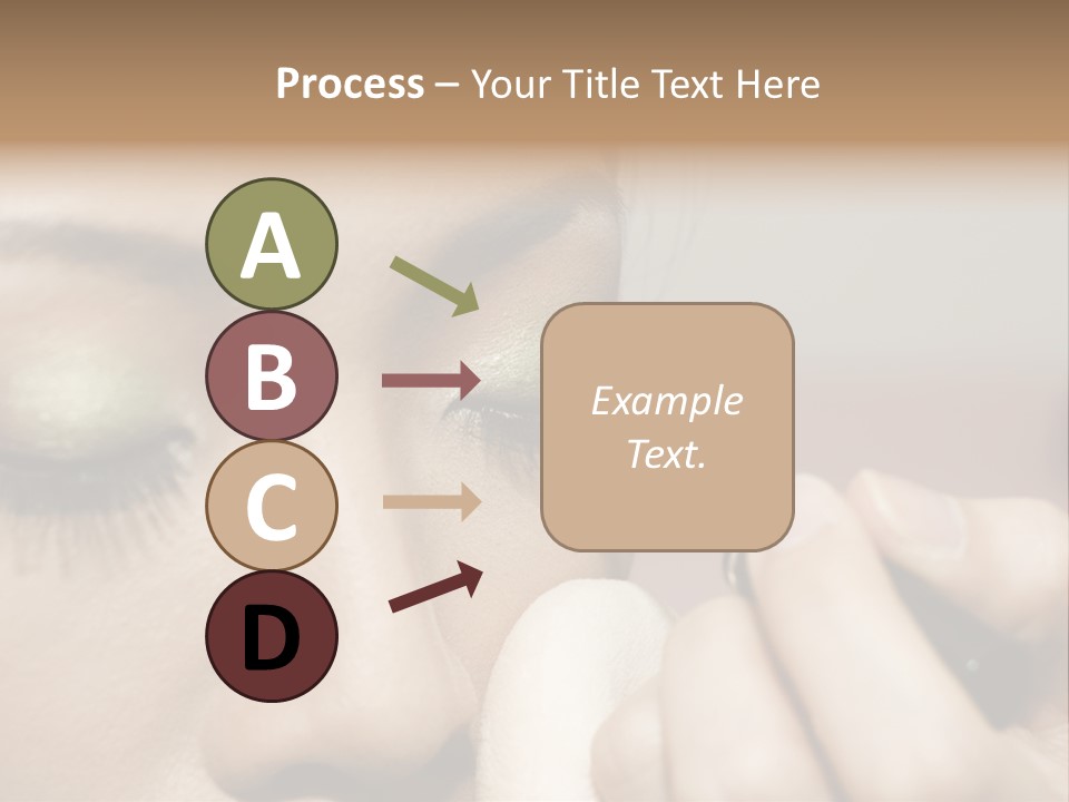 A Young Woman Applying Makeup PowerPoint Template