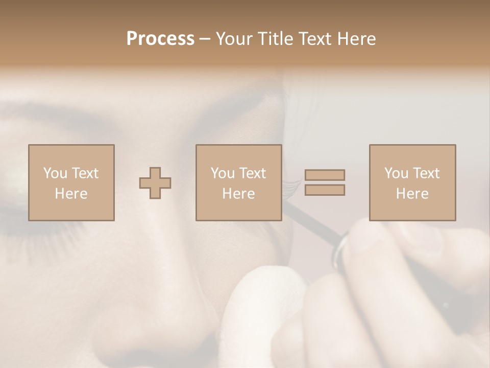 A Young Woman Applying Makeup PowerPoint Template