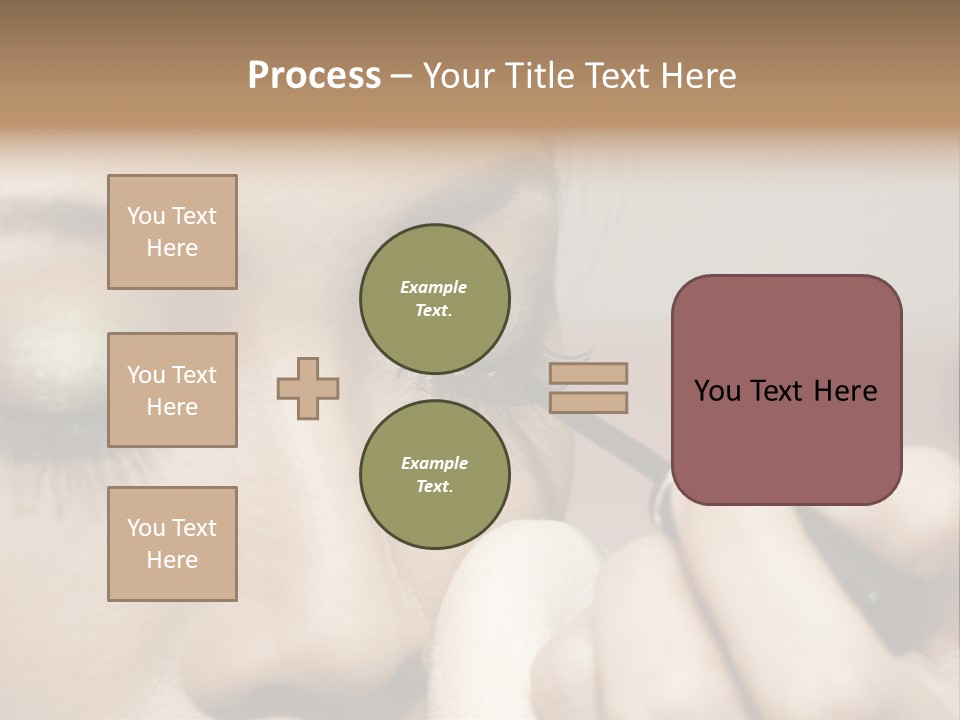 A Young Woman Applying Makeup PowerPoint Template