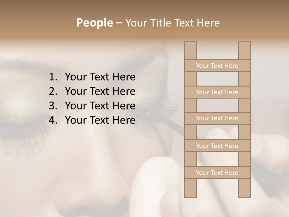 A Young Woman Applying Makeup PowerPoint Template