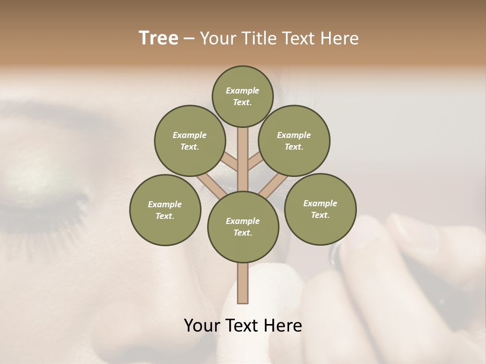 A Young Woman Applying Makeup PowerPoint Template