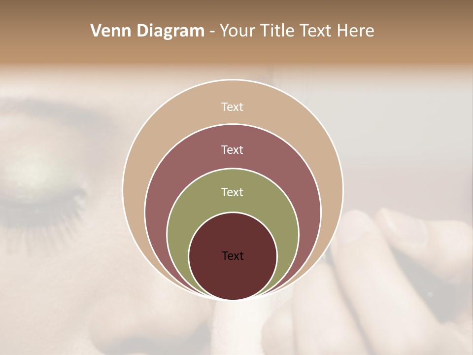 A Young Woman Applying Makeup PowerPoint Template
