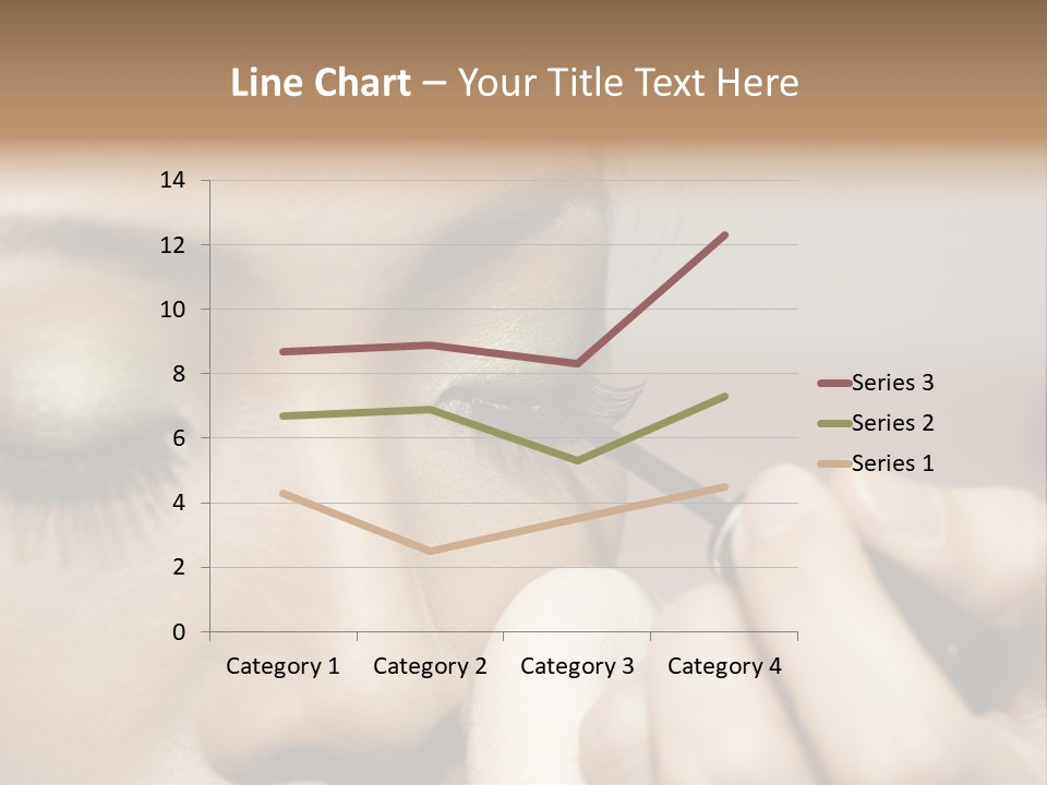 A Young Woman Applying Makeup PowerPoint Template
