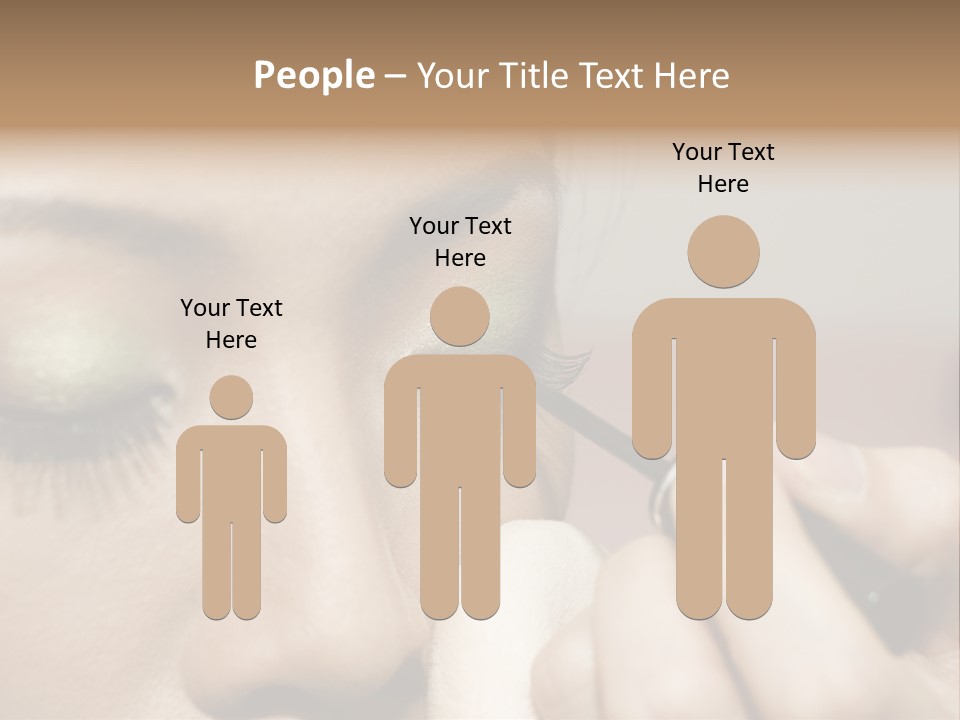 A Young Woman Applying Makeup PowerPoint Template