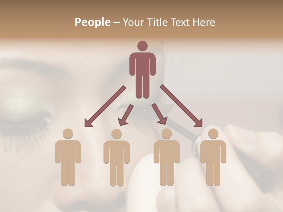 A Young Woman Applying Makeup PowerPoint Template