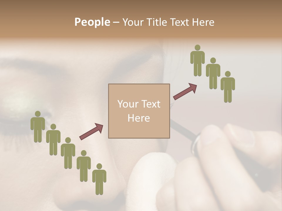 A Young Woman Applying Makeup PowerPoint Template