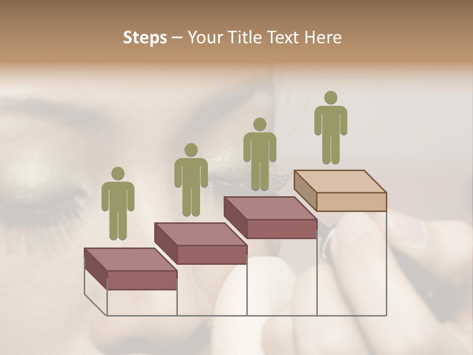 A Young Woman Applying Makeup PowerPoint Template