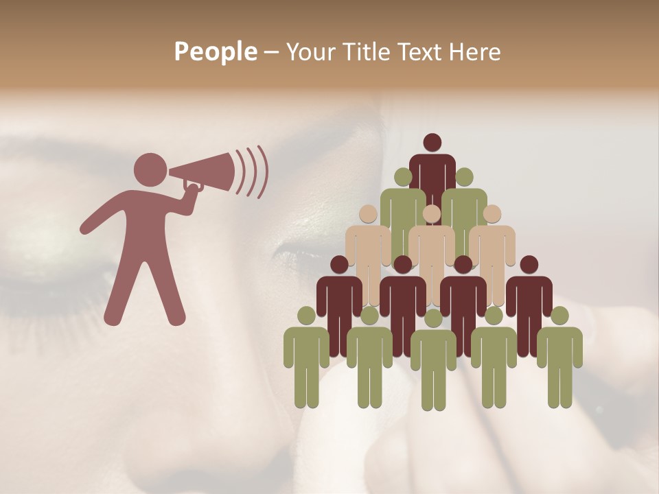 A Young Woman Applying Makeup PowerPoint Template