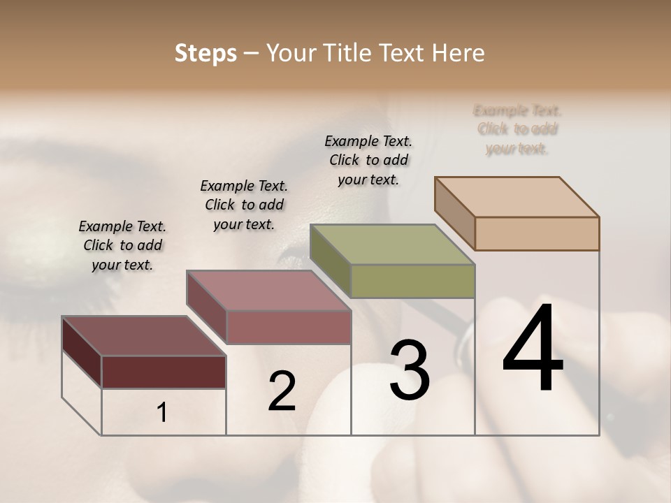 A Young Woman Applying Makeup PowerPoint Template