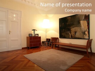 Interior Of A Living Room PowerPoint Template