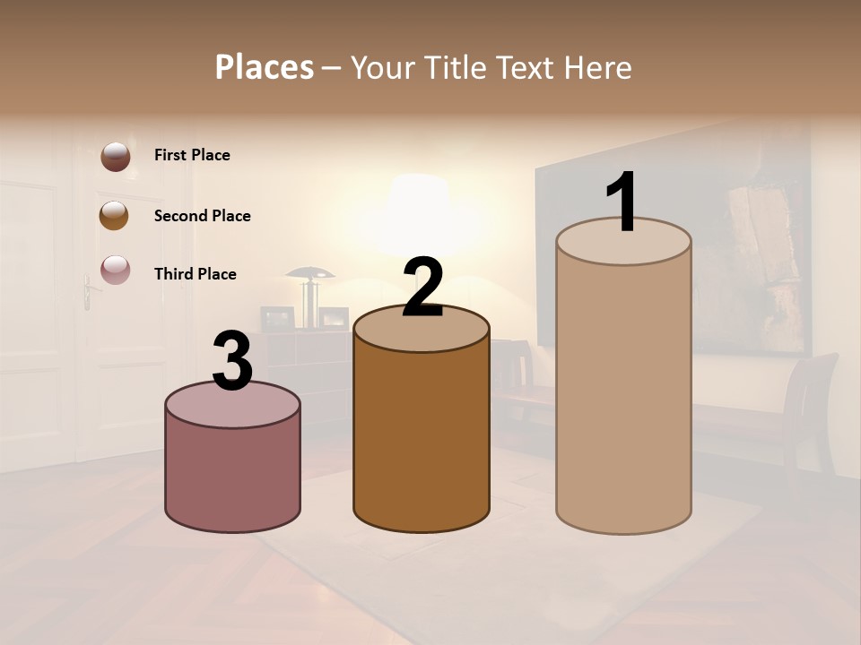 Interior Of A Living Room PowerPoint Template