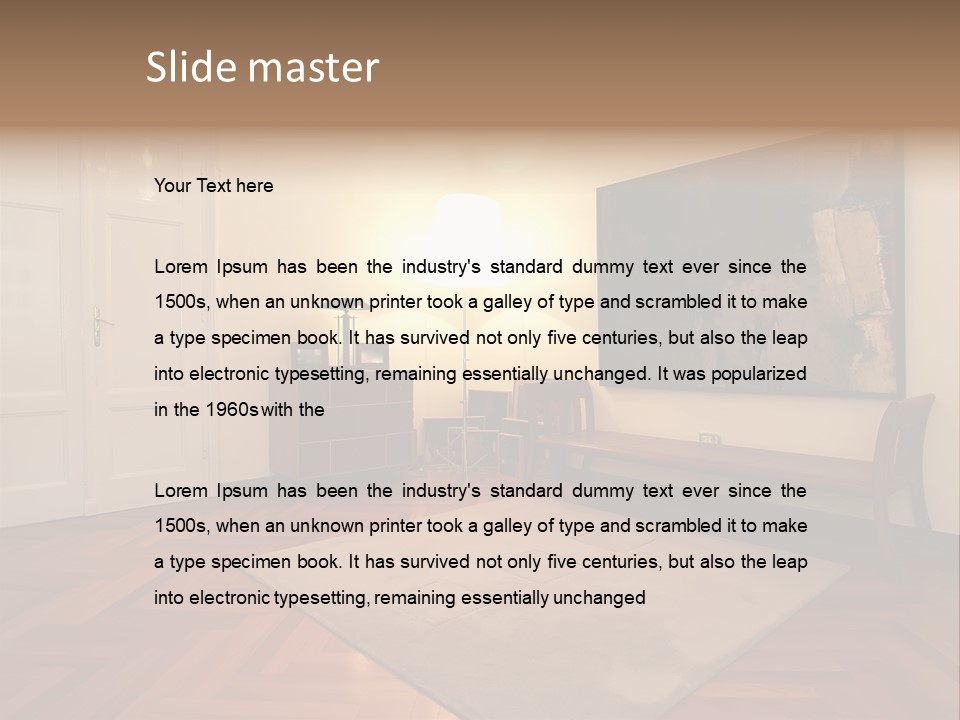 Interior Of A Living Room PowerPoint Template