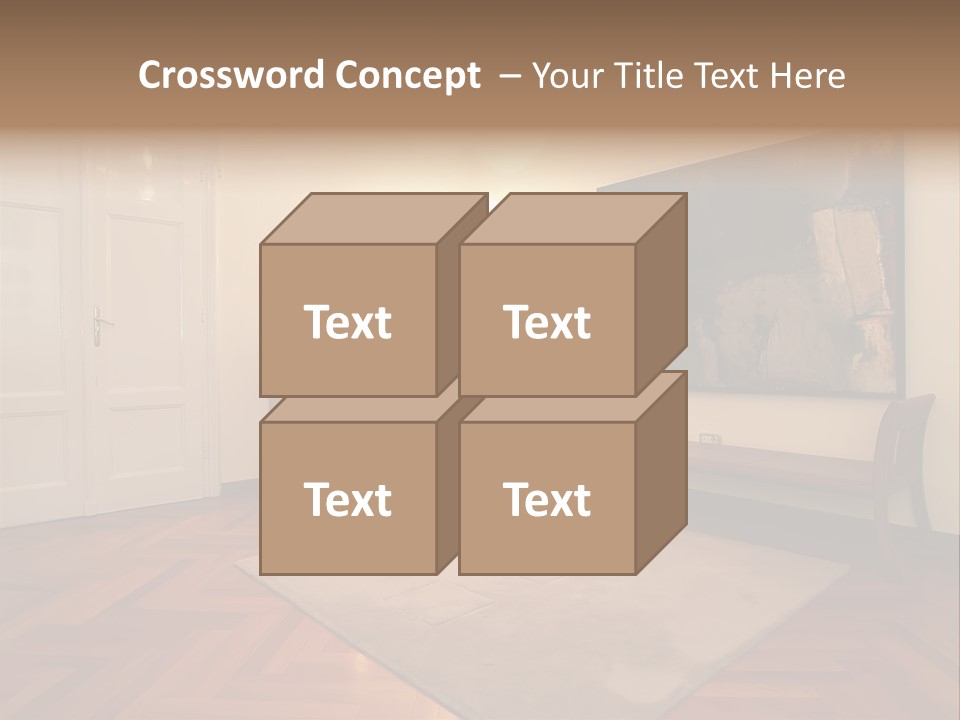 Interior Of A Living Room PowerPoint Template