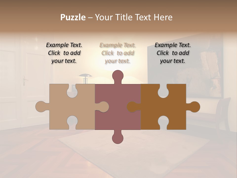 Interior Of A Living Room PowerPoint Template