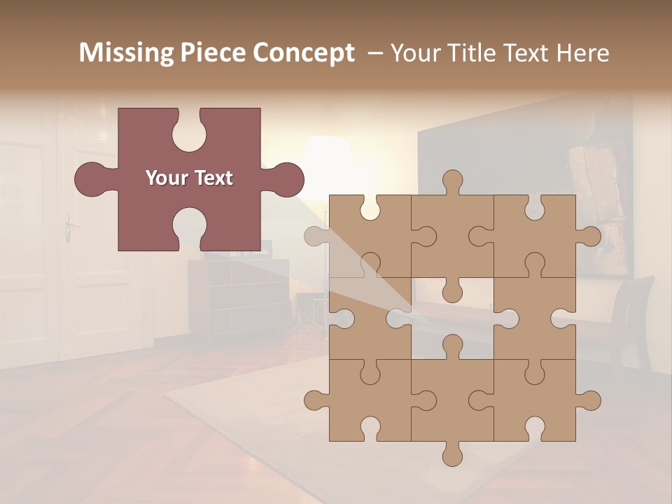 Interior Of A Living Room PowerPoint Template