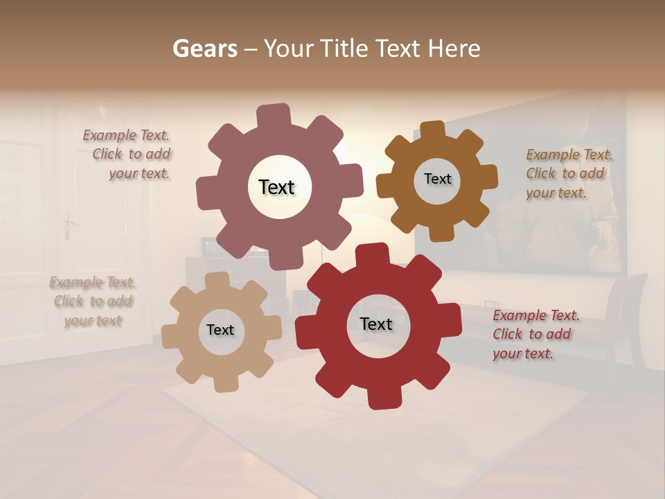 Interior Of A Living Room PowerPoint Template