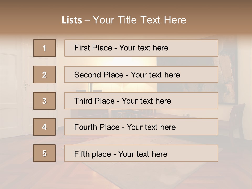 Interior Of A Living Room PowerPoint Template
