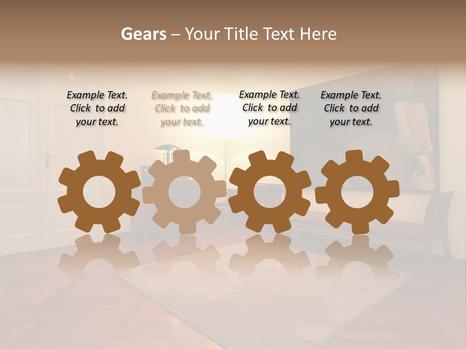 Interior Of A Living Room PowerPoint Template