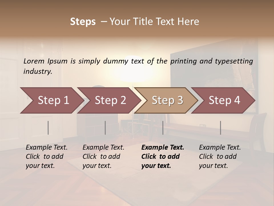 Interior Of A Living Room PowerPoint Template