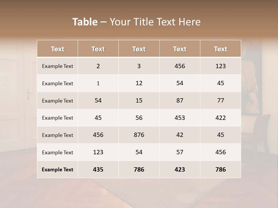 Interior Of A Living Room PowerPoint Template
