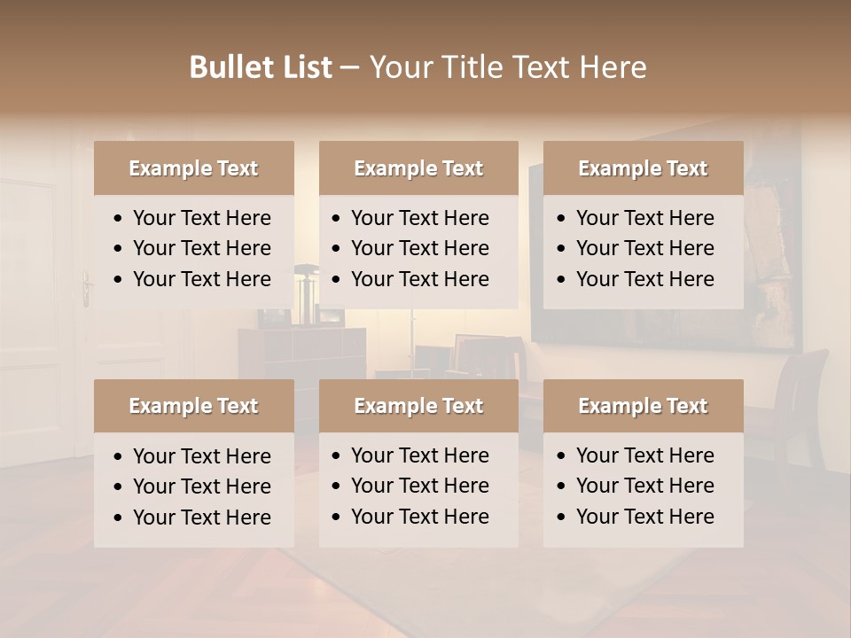 Interior Of A Living Room PowerPoint Template